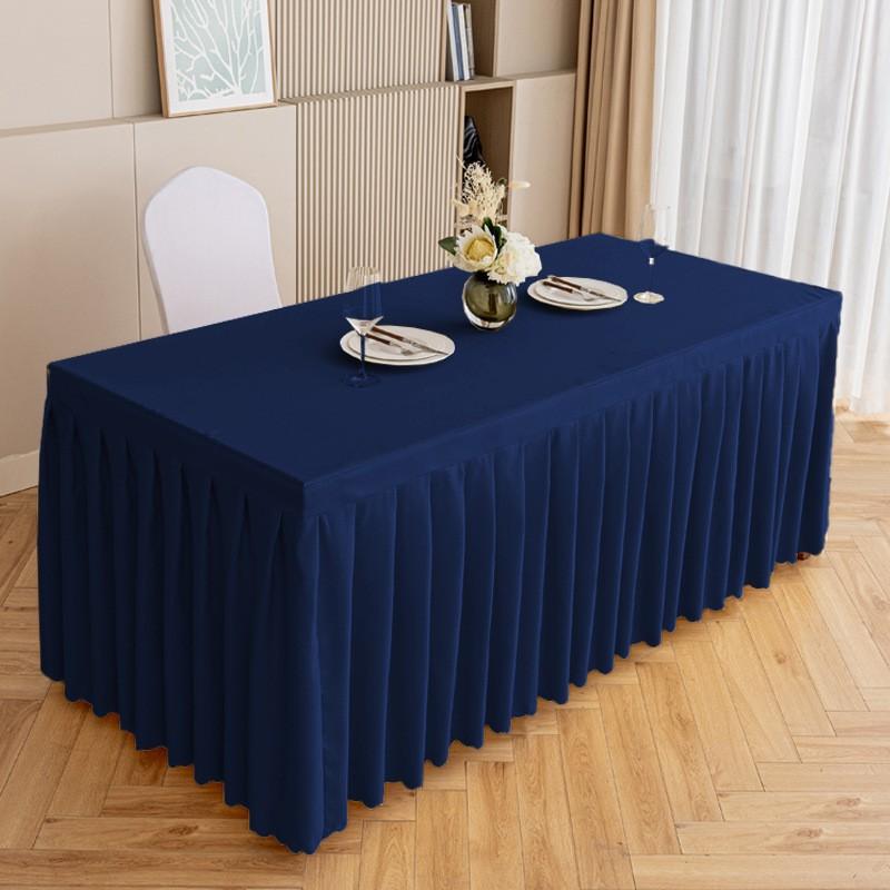 Modern Minimalist Table Skirt Hotel Conference Banquet Rectangular Dining Tables 120-240cm Length