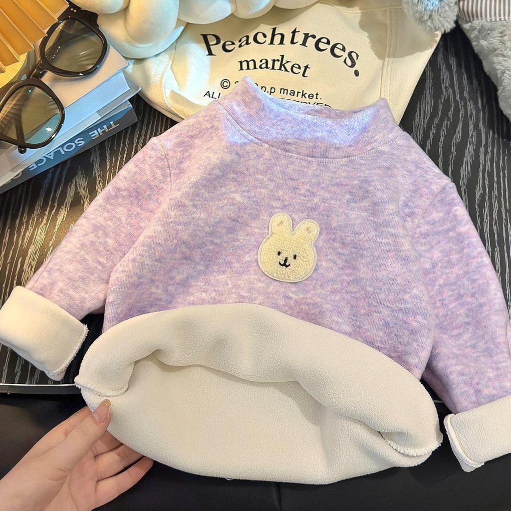 Children's Wool-Silk Koala Fleece Base Layer with Half-High Collar 