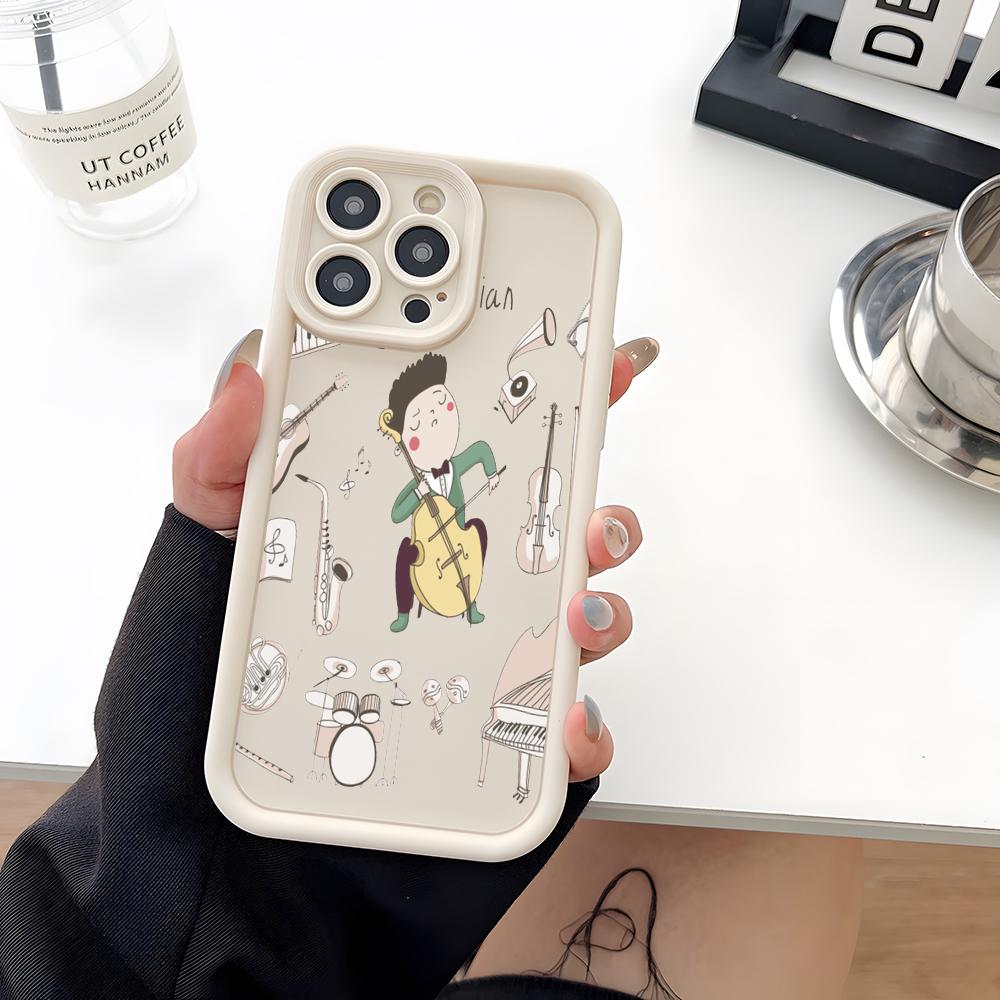 Cartoon Cute Profession Teacher Phone Case Soft Silicone For IPhone 17 16 15 14 13 12 Mini 11 Pro Max Plus Camera Lens Protectio