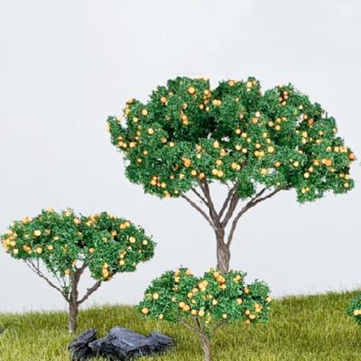 Multi-size Miniature Fruit Trees Sand Table Layout Lifelike Simulation Tree Figurine Micro Landscape Train Railroad Scene Model
