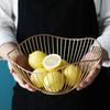 Nordischer leichter Luxus-Obstteller aus Eisen, geometrische Aufbewahrungsschalen für Süßigkeiten, kreativ, modern, für Zuhause, Wohnzimmer, Snack-Obsttablett, einfacher Korb mit Snack-Finish