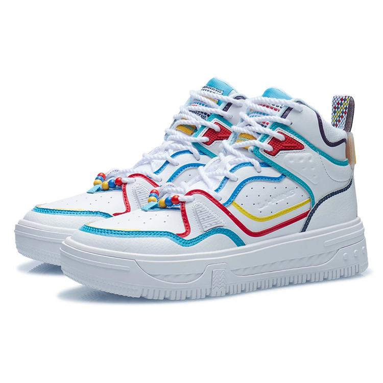 Li Ning Domain Specific Territory Travel High top Skateboard Shoes Women's White AGCR432-2