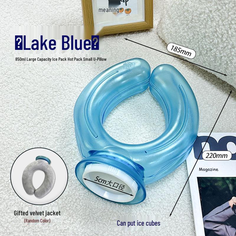 Doppelverwendbare U-förmige Nackenstütze: Heiß-/Kaltwasserflasche & Eisbeutel für Ganzjahreskomfort