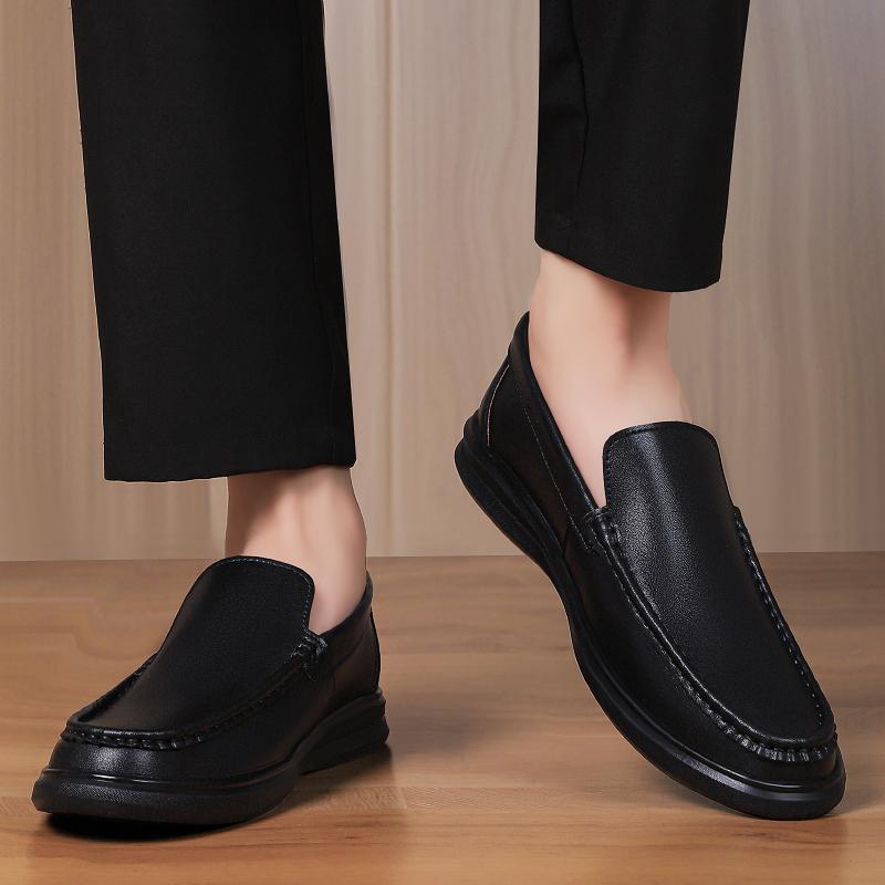 Fashion Business Men Loafers High Quality Slip on Shoes All-match Male Comfortable Walking Footwear Genuine Leather Men Casual Shoes Men