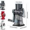 3-in-1 Rotierender Käse-/Gemüsehobel & Nussmühle, Manueller Küchenschneider mit Transparentem Behälter für Erdnuss-/Lebensmittelzubereitung