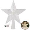 Lighted LED Lighted Star Transparent Christmas Treetop Light Xmas Light Ornaments  Holiday