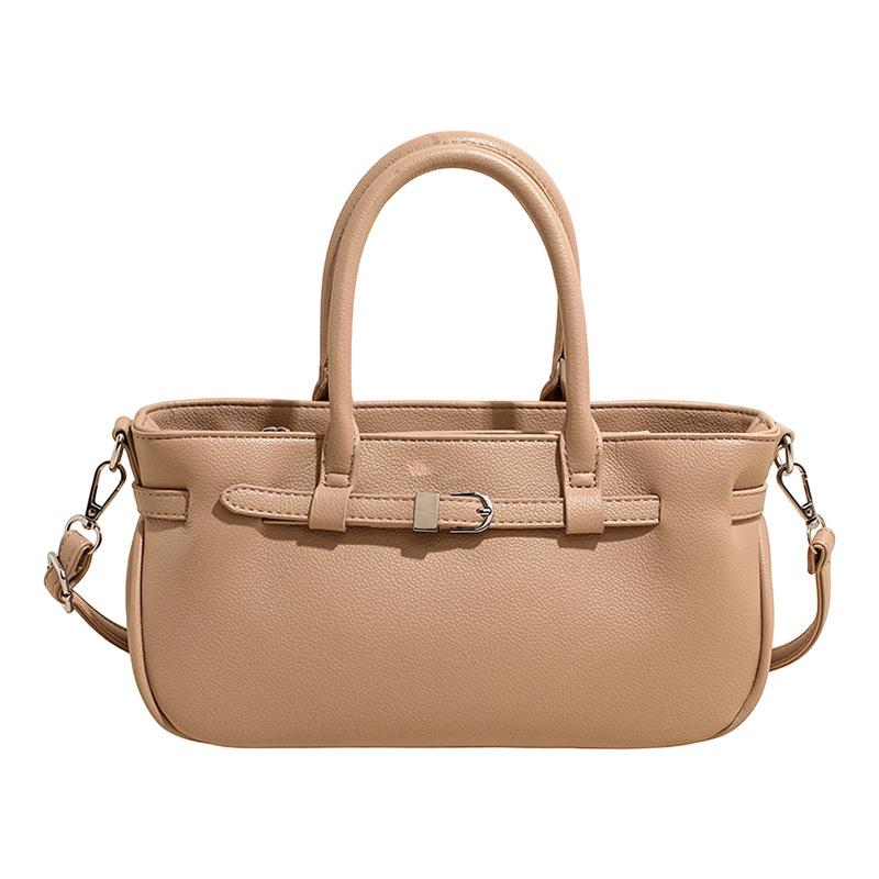 

Minimalist Structured Tote Bag with Top Handle and Detachable Strap Elegant Women s Handbag for Office and Daily Use хакі