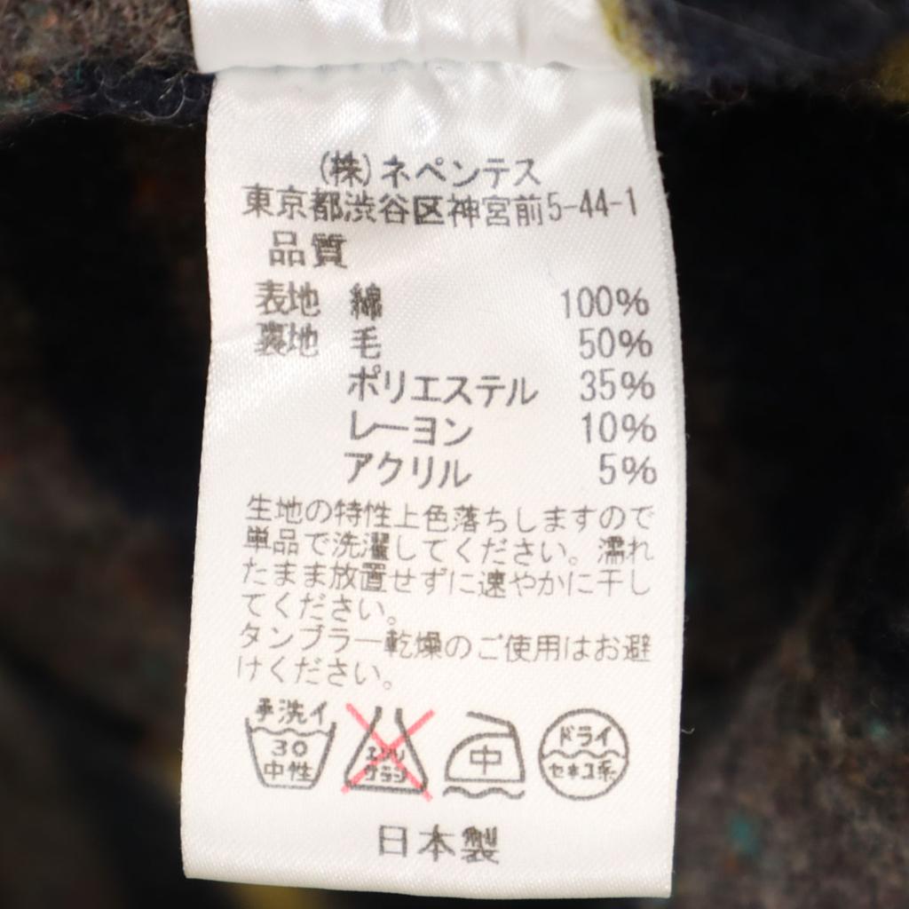 Needles Made In Japan Denim Coat S Indigo Back Blanket Men's Used