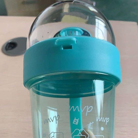 Basketball Shot Water Bottle with Mini Hoop 500ml Portable Sports Cup Creative Outdoor Gift for Kids Students