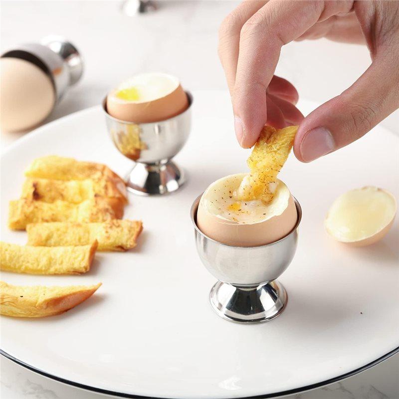 VOFUN-Egg Cup Holder-8Pcs Stainless Steel Kitchen Tool Set-Round Design-Egg Support For Cooking