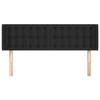 Tête de lit - MAISON EXCLUSIVE - Modèle avec oreilles 147x16x78/88 cm - Similicuir noir - Hauteur réglable - Pieds bois