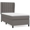 3129007 vidaXL Divan Bed with Mattress Grey 90x190 Cm Faux Leather