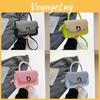 Splicing Color Blocking Small Square Bag In Pu With Adjustable Strap For Dayily