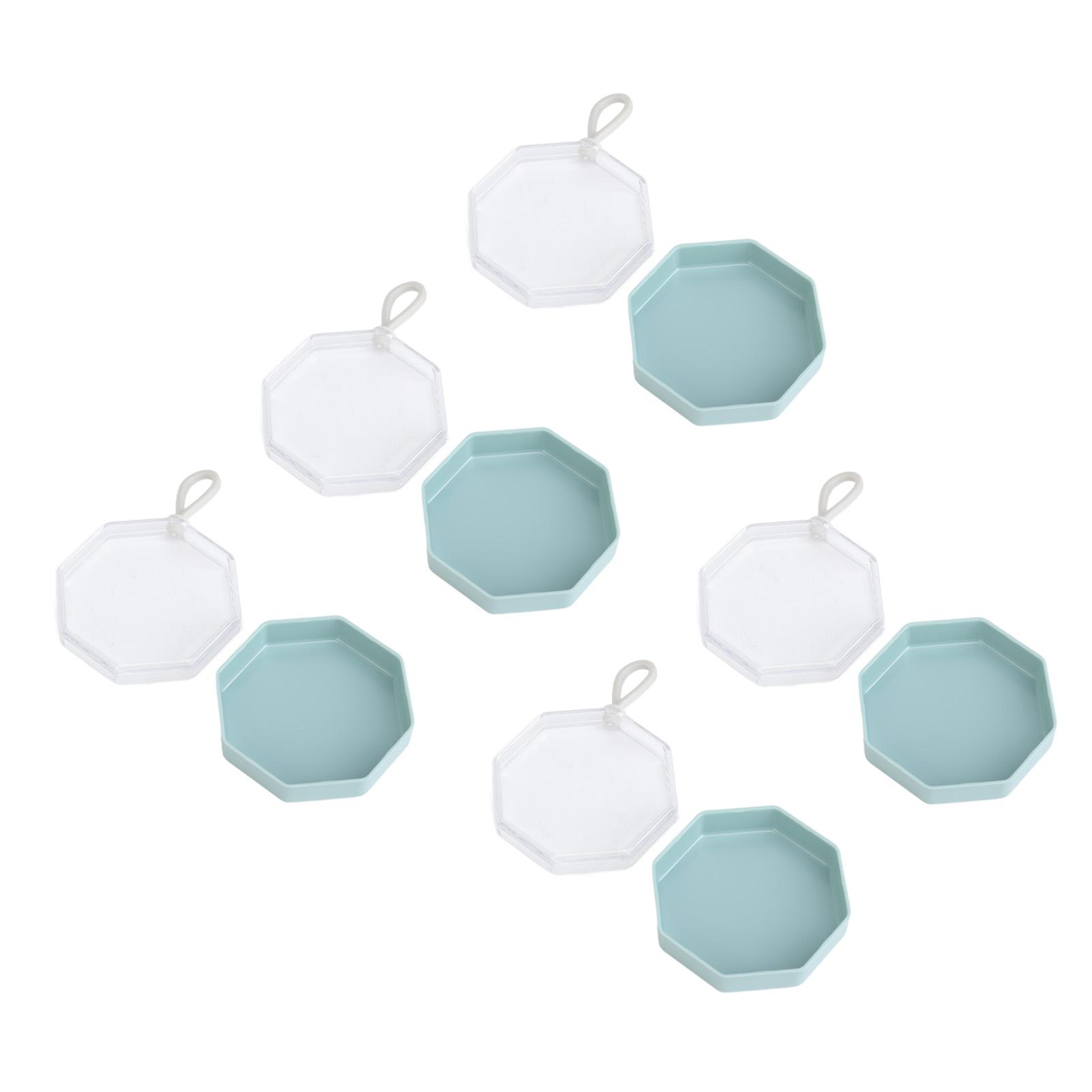 

5 шт. небольшой пластиковый контейнер портативный мини-коробка для хранения с прозрачной крышкой для пудры для макияжа