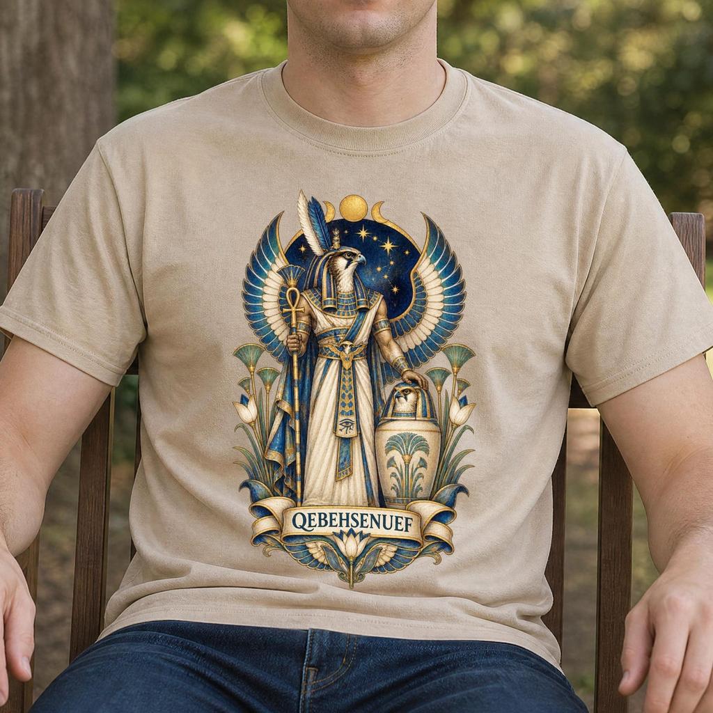 Tarot Qebehsenuef Shirt - Front or Back Print - Mythology Gift