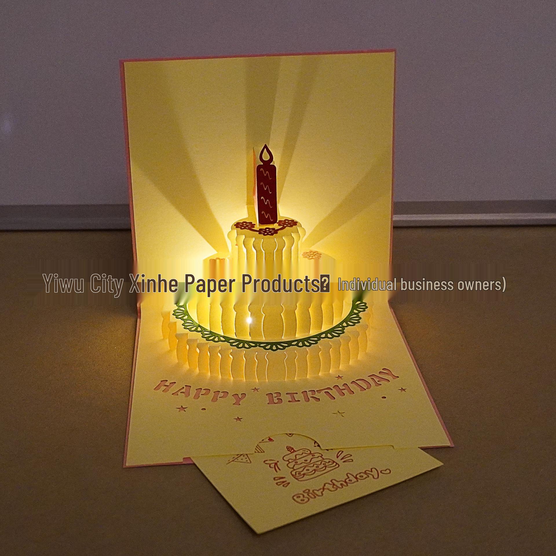 3D Musical Greeting Card: High-End Birthday/Thank You Invitation with Handwritten Blessing.