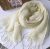 Spring And Autumn Thin Pure color Linen Scarf Sliver Glitter Linen Shawl Long Striped Scarves 70x180CM