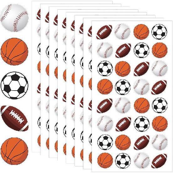 JUMELON 608 Pcs Football Stickers for Kids, Water-Repellent Self-Adhesive Sports Stickers for Boys & Girls, Perfect for Water Bottles, Scrapbooks &