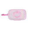 1PC PP Material Portable Heart-Shaped Wet Wipe And Mask Storage Box with Snap Closure for Kids Travel Tissue Holder