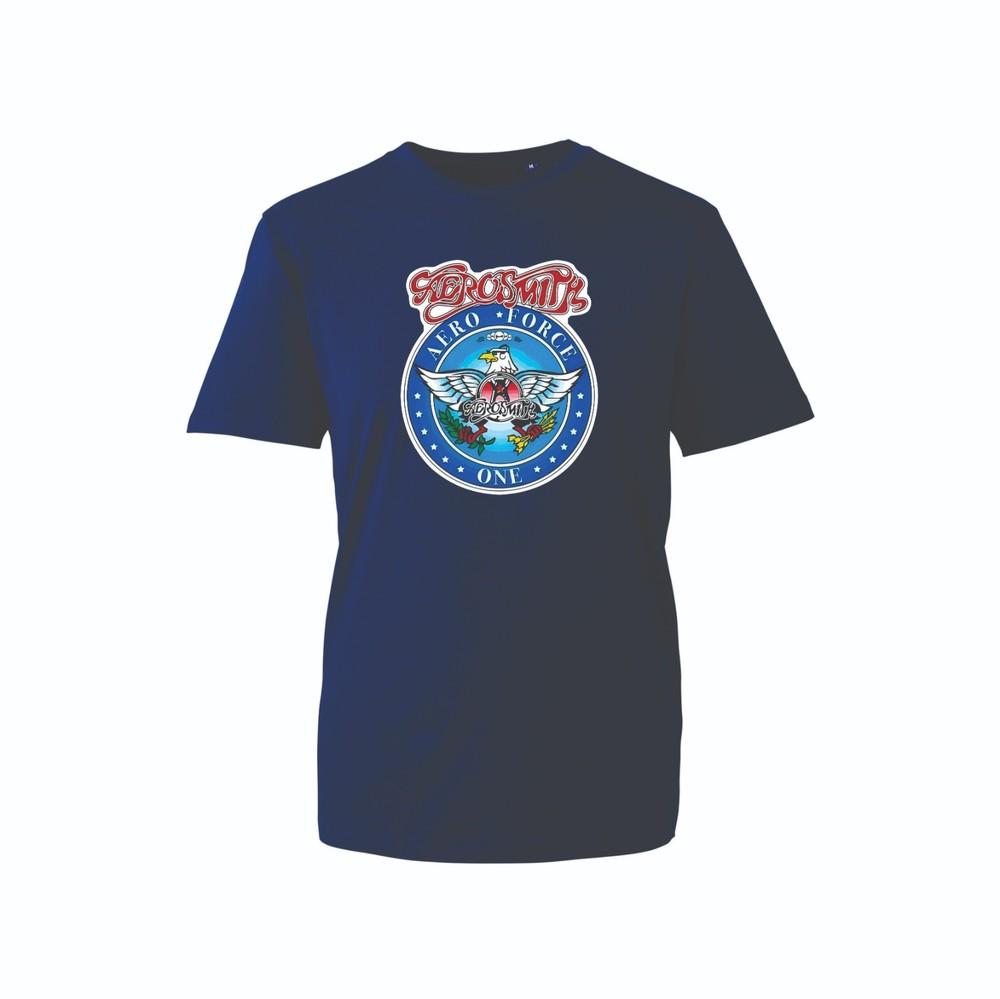 Vintage Aerosmith Aero Force One TShirt Adult Size Black Rock Band Tee S