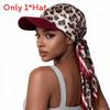 Fashion Print Silk Scarf Headwear With Sun Protection For Outdoor Activities