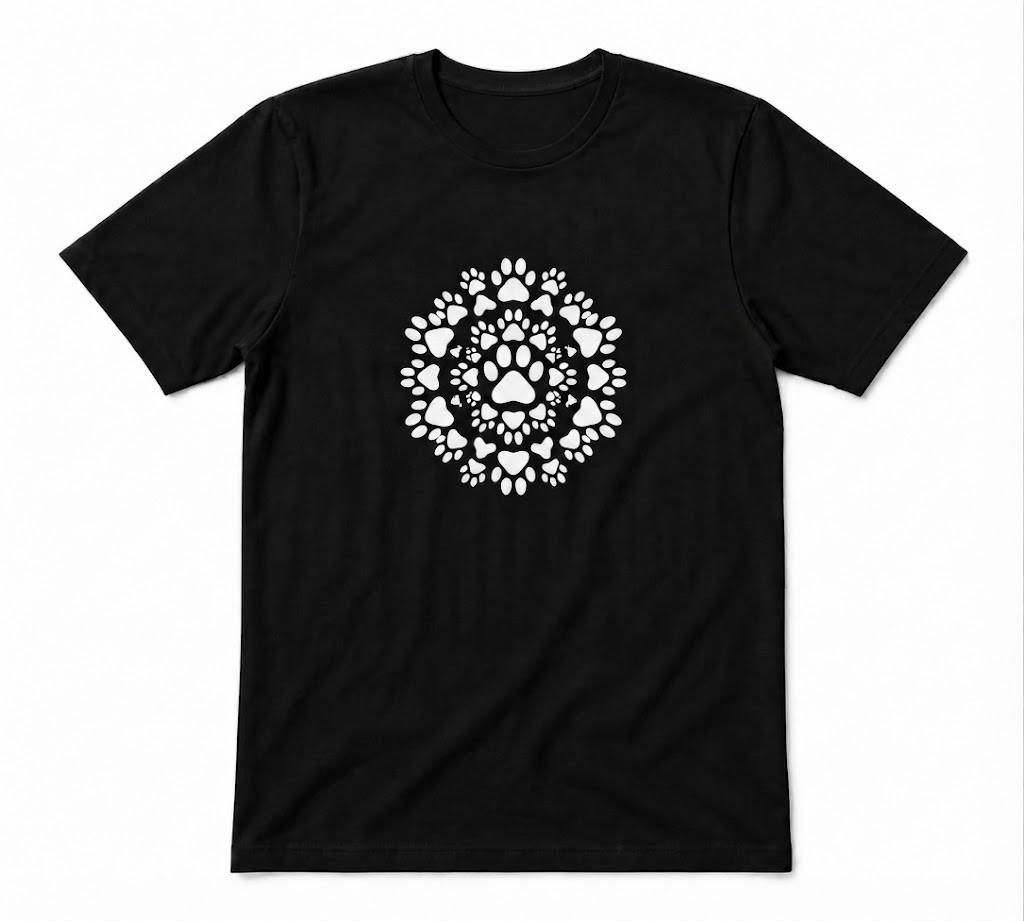 Cat Paw Animal Lover Cat Lover Animal Unisex Tee Black T-shirt