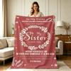 All Season Soft Cozy Flannel Throw Blanket with Sweet Sister Floral Wreath Print Warm Lightweight Blanket for Sofa Couch Bedroom Living Room Home Deco