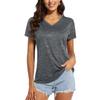 TACVASEN Summer Quick Dry V-Neck T-shirts Womens Short Sleeve Workout T-shirts Athletic Pullover Tops Lightweight Casual Sport T