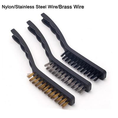 Mini-Rostentfernungsbürste, Messing-Reinigung, Polieren, Metallbürste, Reinigungswerkzeuge, Edelstahldraht, Nylonbürste