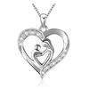 Heart-Shaped Mother-Child Hug Necklace: Mother-Daughter Love Keepsake for Mother's Day