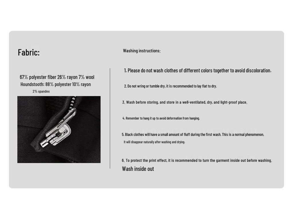 TAICHIISM Autumn Houndstooth Reversible Short Wide Fit Jacket