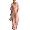 2026 Bohemian Wide-Leg Jumpsuit With Waist-Cinching Fit Functional Pockets - Collection