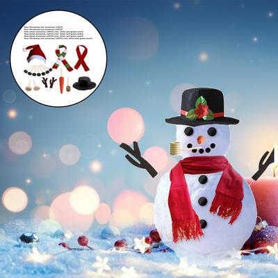 Outdoor Snowman Costume Dress Up Kit Hat Scarf Carrot Nose Activity Toy Gift