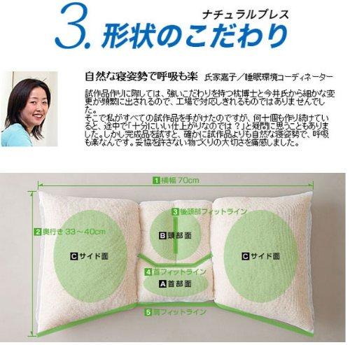 Pillow designed by a pillow doctor Natural Breath Regular type Regular type for those under 180cm tall