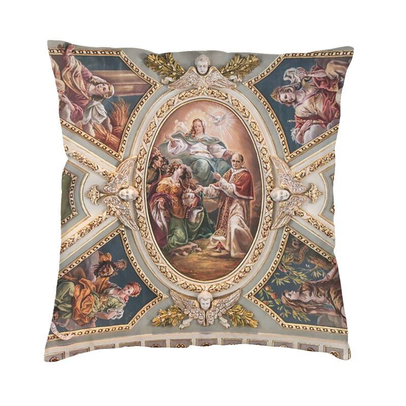 Luxury Via Triumphalis Of Saint Benedict Cushion Cover x Soft Baroque Throw Pillow Case Sofa Square Pillowcase Decoration