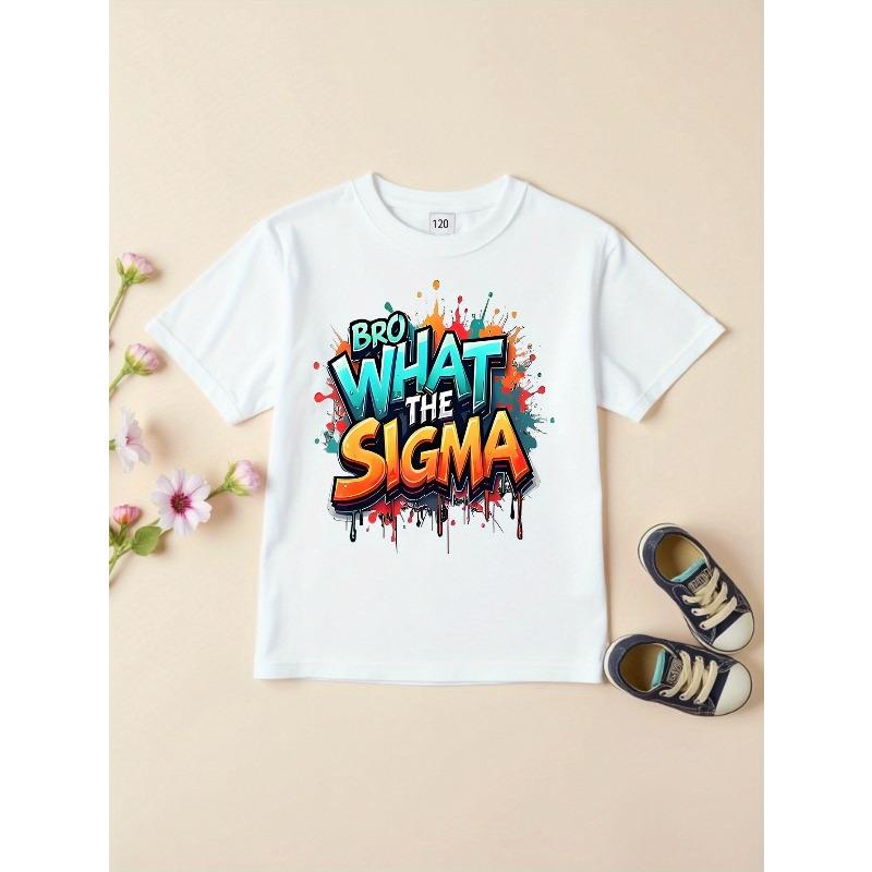 European sizes Sigma Fun Boys Girls, Teen Meme, French T-Shirt, Patrick s Day Easter Fashion Versatile Kids T-Shirt 110 белый