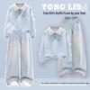 Korean Dopamine Super Cute Girls' Long-Sleeve T-shirt - 2026 Autumn Fashion Full Set
