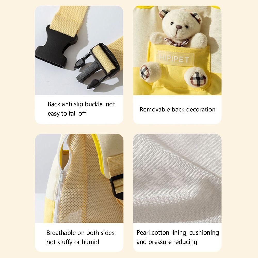 Portable Dog Double Shoulder Bag Four Feet Pet Carrying Supplies Cat Backpack  for Outdoor Travel