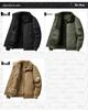 Herren-Arbeitsjacke aus Lammwolle - Dicke, Warme Baumwolljacke mit Samtfutter, Reverskragen, Herbst/Winter Freizeit-Oberbekleidung.