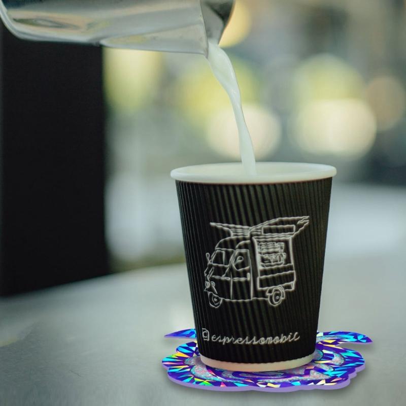 Silicone Resin Coaster Molds Holographic Cup Mat Epoxy Mold DIY Rose Flower Home Ornament Drink Mat Mold Craft Tool