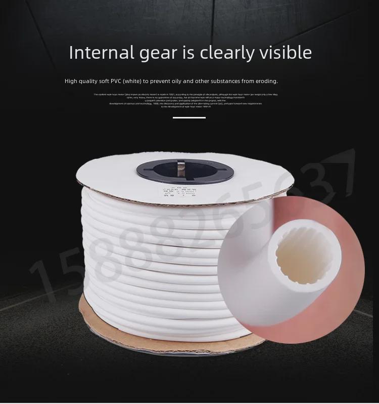 Inner Teeth PVC Coding Tube: Plum Blossom Design, Sizes 1.5-8, Multi-Color