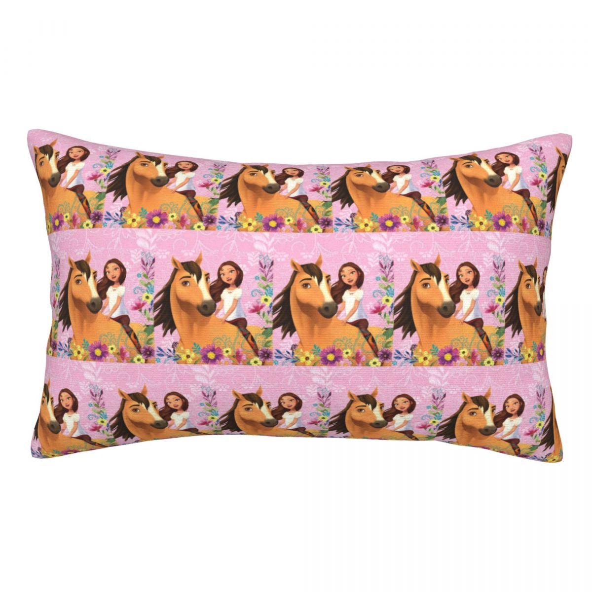 Spirit Riding Free Housse de coussin rectangulaire Housse de coussin Décoratif Chambre à coucher Lit Maison Confort Coussin jeté 50x35cm