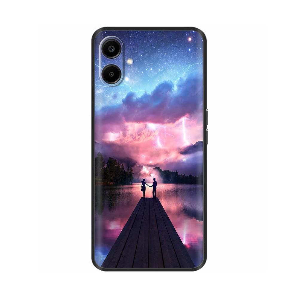 For Samsung Galaxy A06 Case Luxury Black Silicone Painted For Samsung Galaxy A06 SM-A065F Cases Bumper TPU Phone Protector Cover