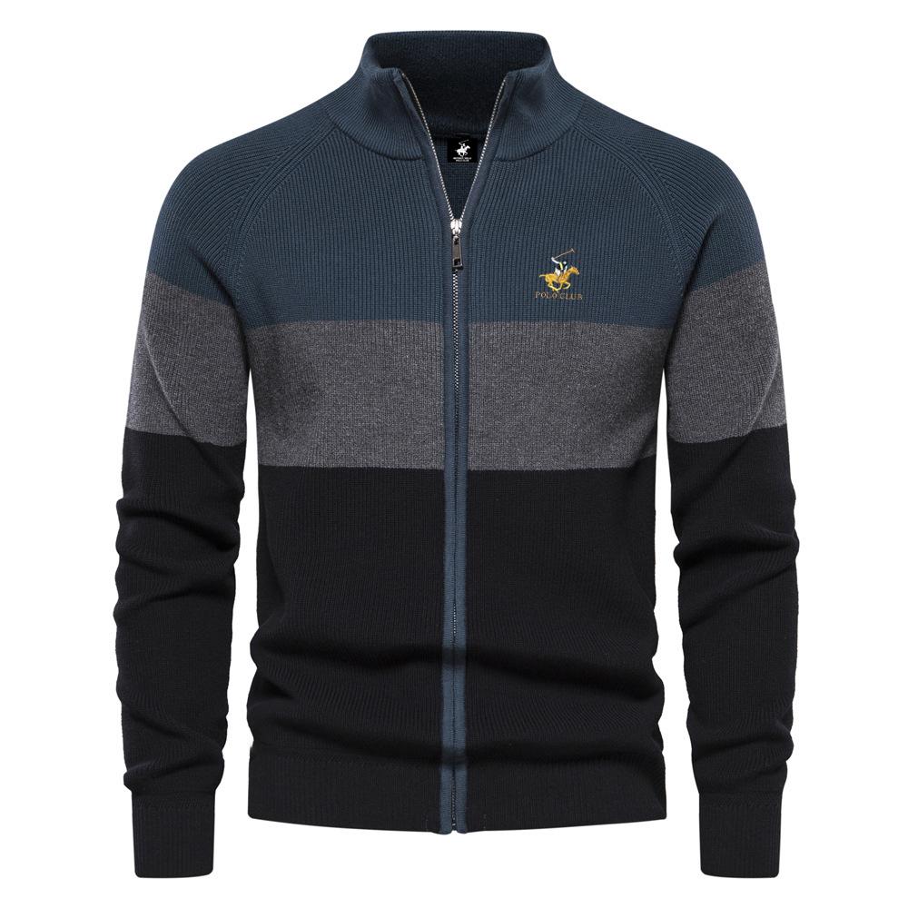 

POLO CLUB Autumn and Winter Pony Embroidery New Men s Knitted Sweater Jacket Sweater Cardigan High-quality Trendy Jacket XXL