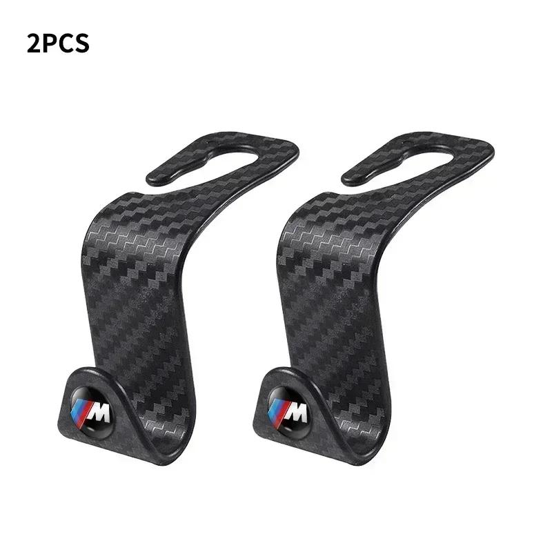 UCK2 2025 Hot 4pcs Carbon Fibre Car Rear Seat Hook Hanger Storage Organizer Hooks for BMW E46 E85 E60 F10 E39 F30 E36 F20 E87 E90 E70