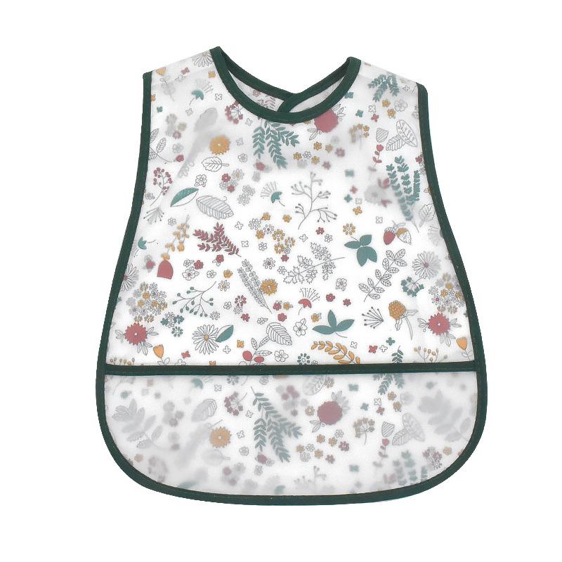 Waterproof Cartoon Baby Bib - Adjustable EVA Cotton Feeding Bib for Boys & Girls