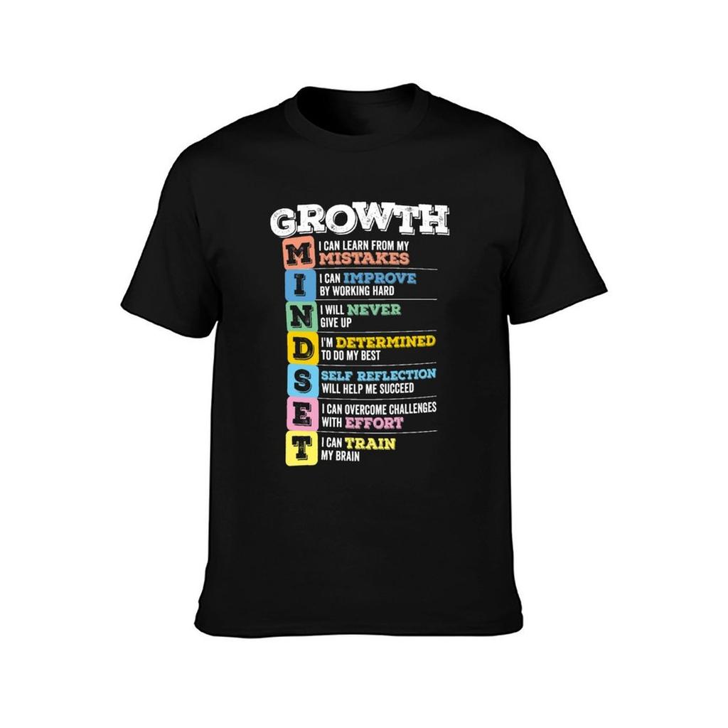 Growth Mindset Meaning TShirt Basic Daily Outfit Short Sleeve Tee