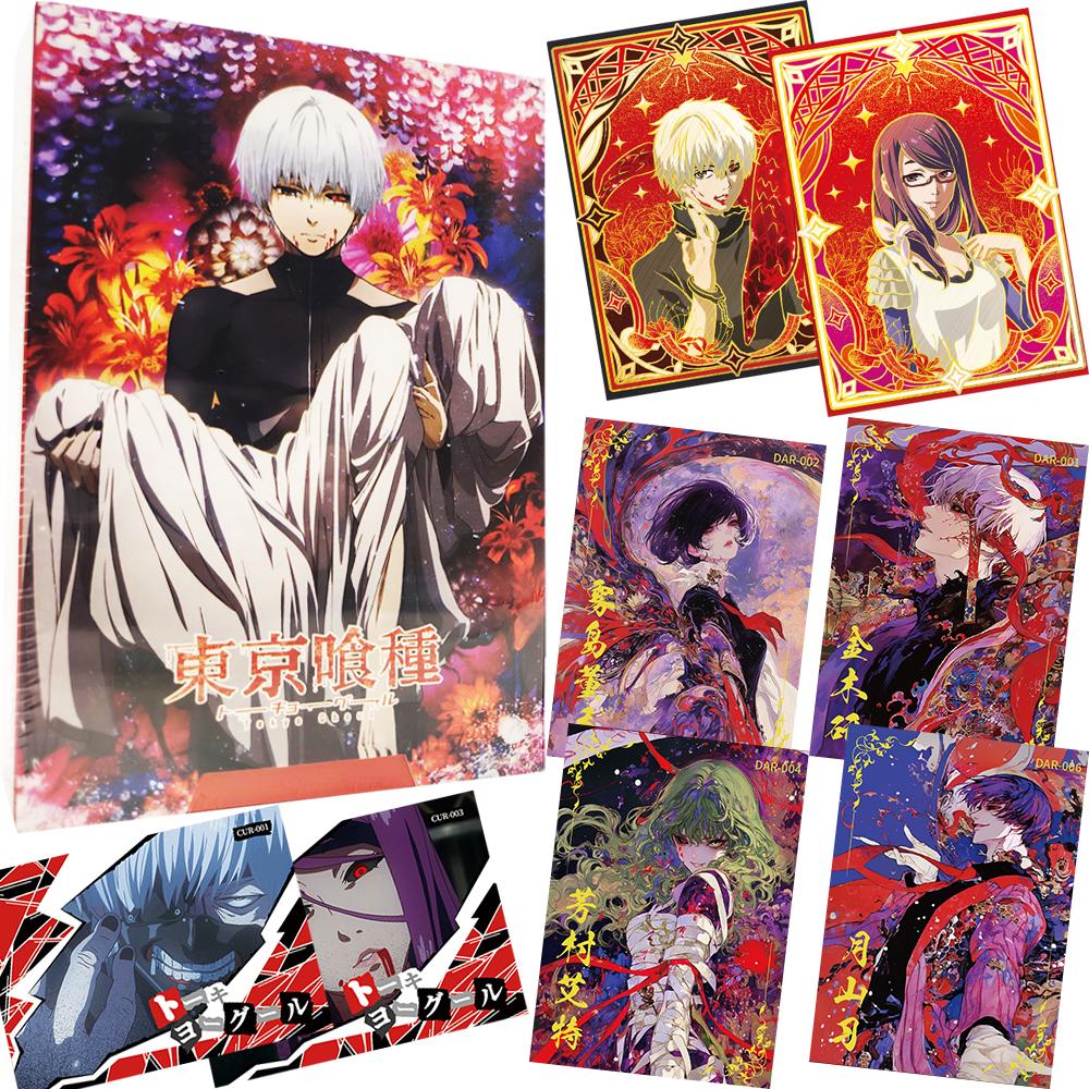 Tokyo Ghoul Collection Cards Kaneki Ken Kamishiro Rize Fantasy Anime Characters Limited Edition Metal Relief Enamel Cards Gifts