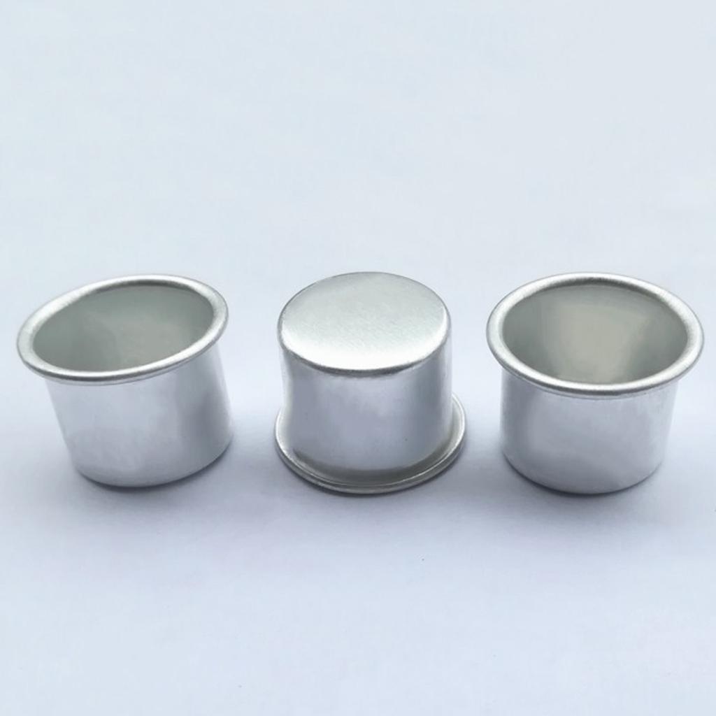 50pcs Mini Candle Cup Holder Christmas Candlestick Jar Container Empty Storage Aluminum Candelabra for Dining Home Party