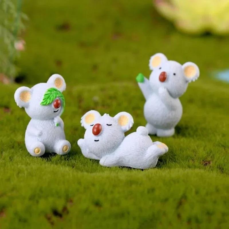 Home Decoration Accessories Lovely Koala Bear Mini Animal Model Figurine Different Posture Room Micro Landscape Resin Crafts